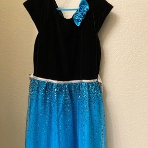 Beautiful black & blue girls dress